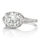 3.01ct antique cushion Hidden Halo Engagement Ring Circa 1925