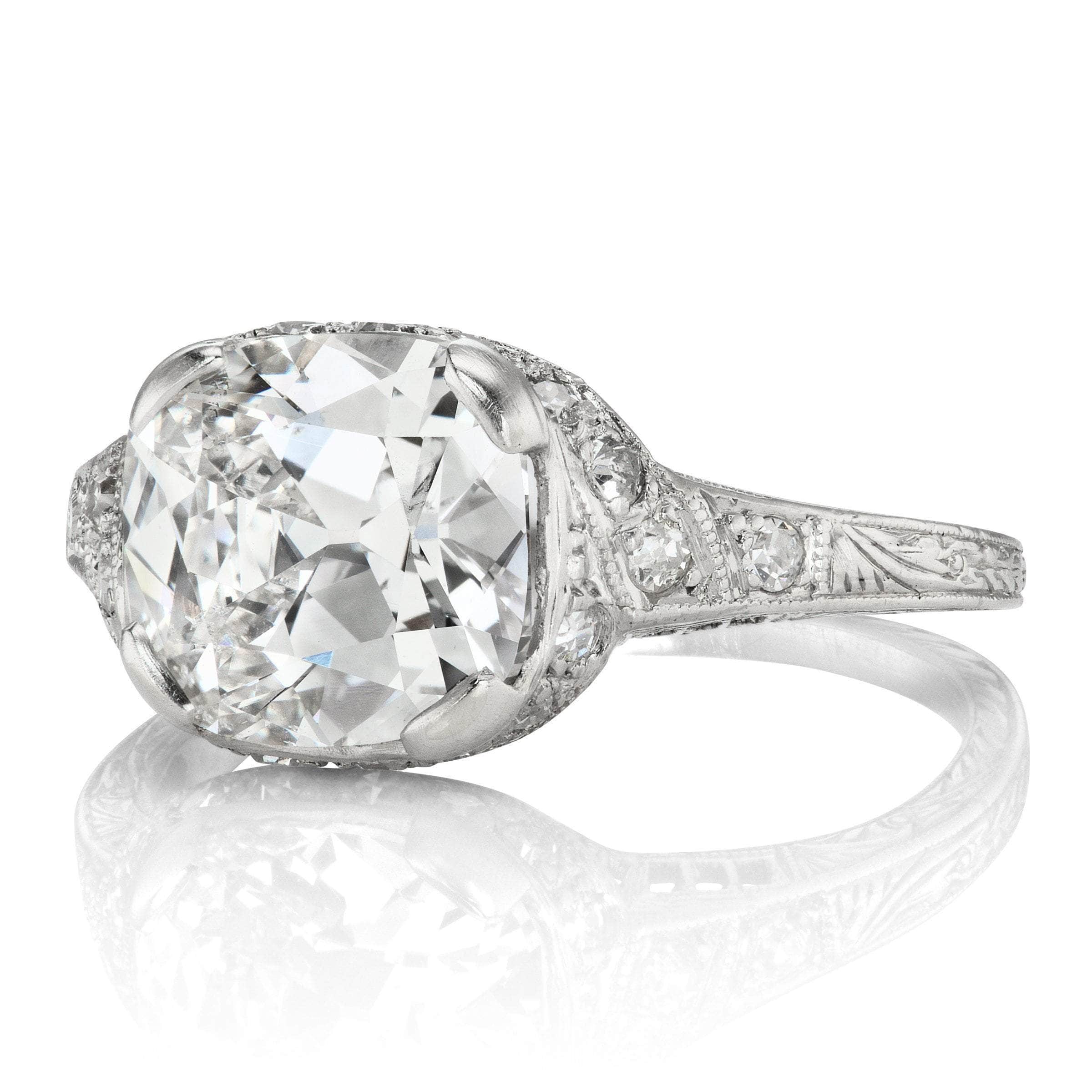 3.01ct antique cushion Hidden Halo Engagement Ring Circa 1925