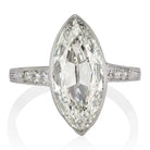 3 Carat Marquise Cut Diamond Vintage Art Deco Engagement Ring