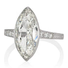 3 Carat Marquise Cut Diamond Vintage Art Deco Engagement Ring