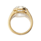 3 Carat East-West Set Old Mine Cut Diamond Ring