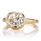 3 Carat East-West Set Old Mine Cut Diamond Ring