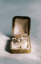 3 Carat East-West Set Old Mine Cut Diamond Ring