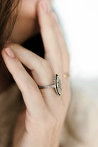 3.03ct Marquise Diamond Marquise Diamond Engagement Ring With Emerald Halo