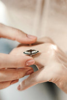 3.03ct Marquise Diamond Marquise Diamond Engagement Ring With Emerald Halo