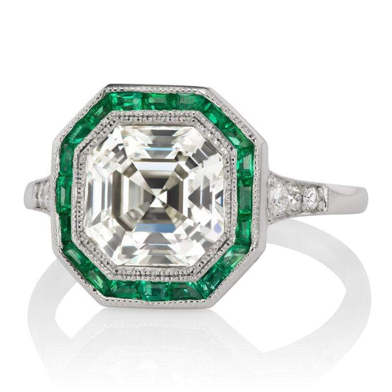 3.05ct Asscher cut diamond Ring