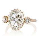 3.07ct old mine/oval cut diamond Ring