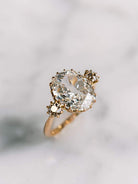 3.07ct old mine/oval cut diamond Ring