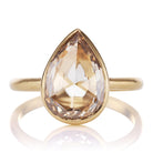 3 Carat Champagne Pear Shaped Engagement Ring