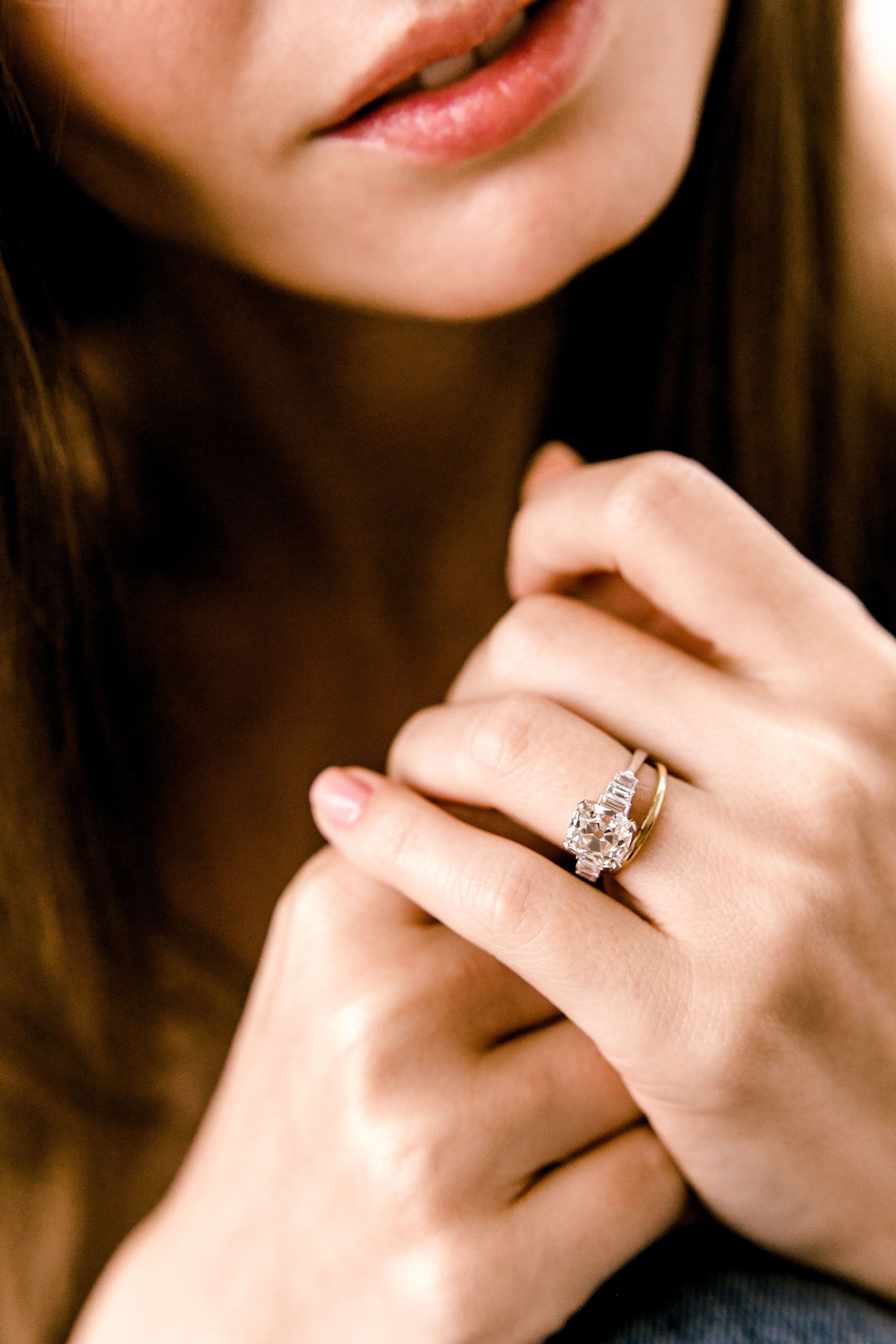 3.08ct old mine cut diamond