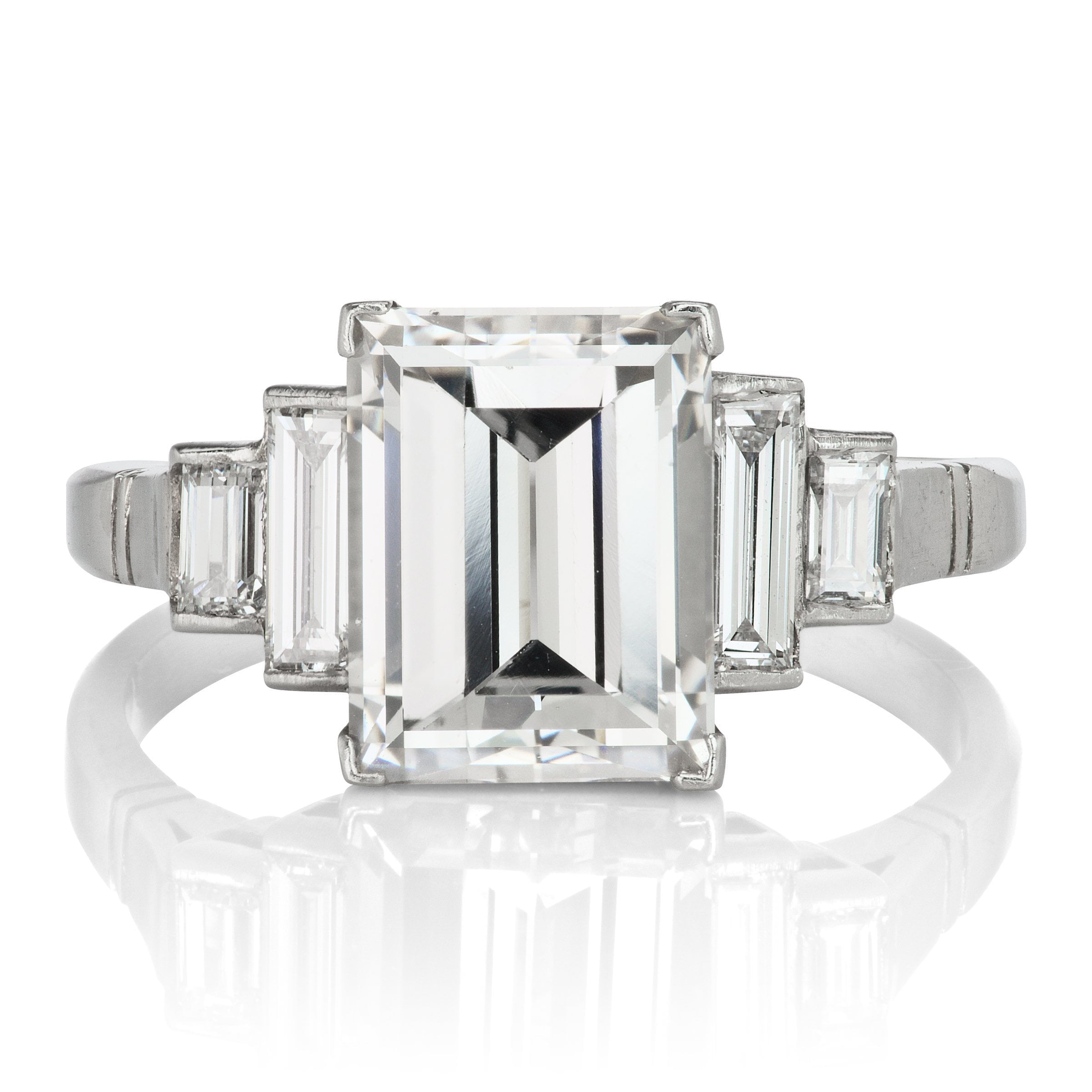 3.09ct step cut diamond