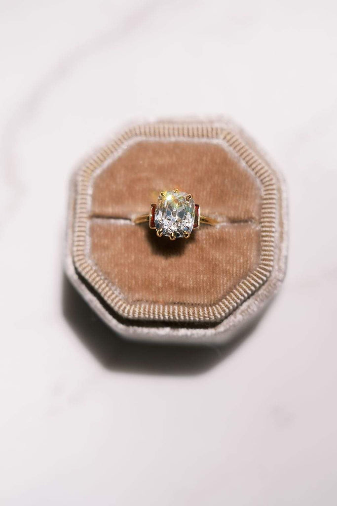 3.11ct Old Mine Cut Diamond Ring
