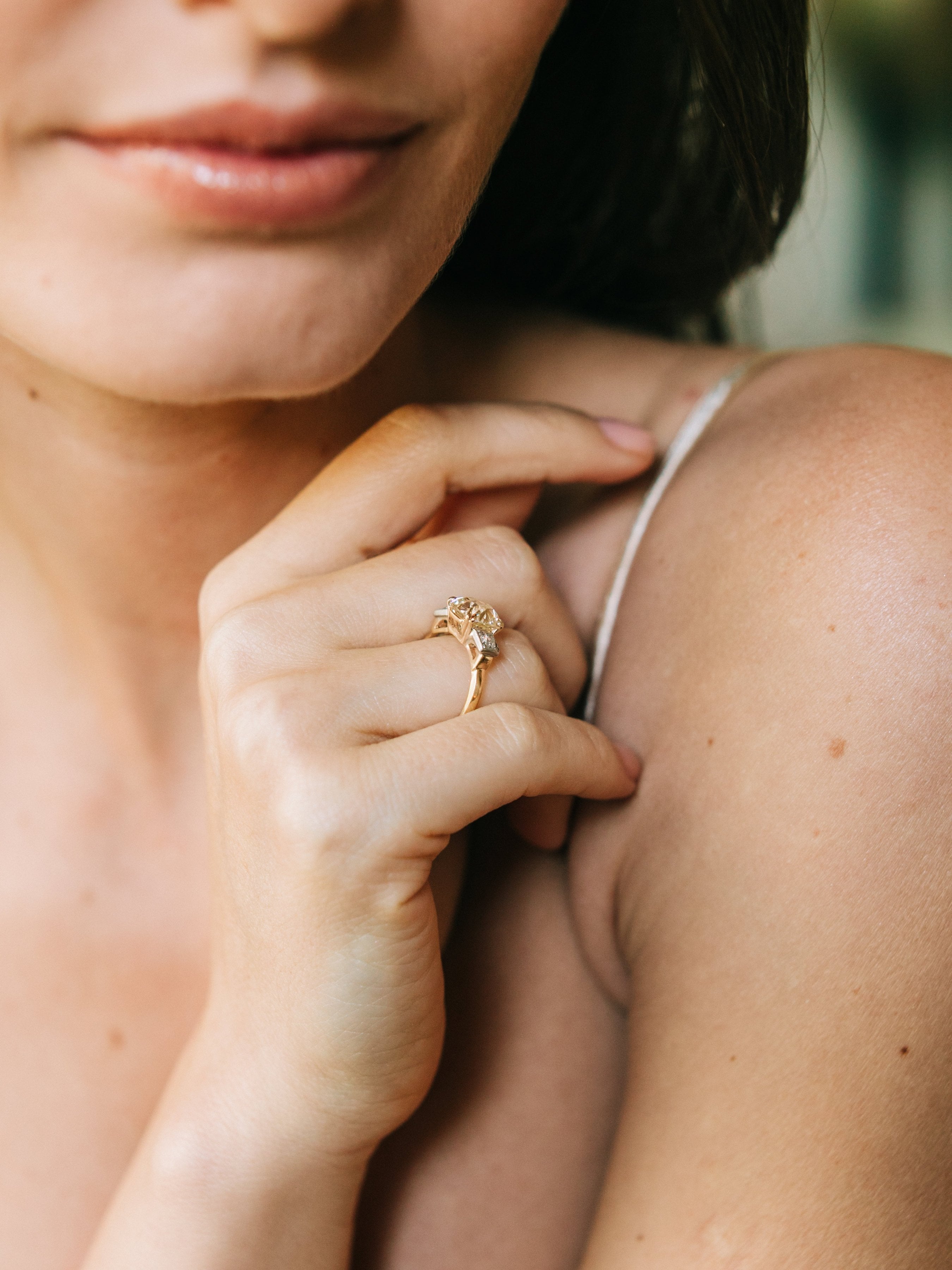 3.19ct old mine cut diamond