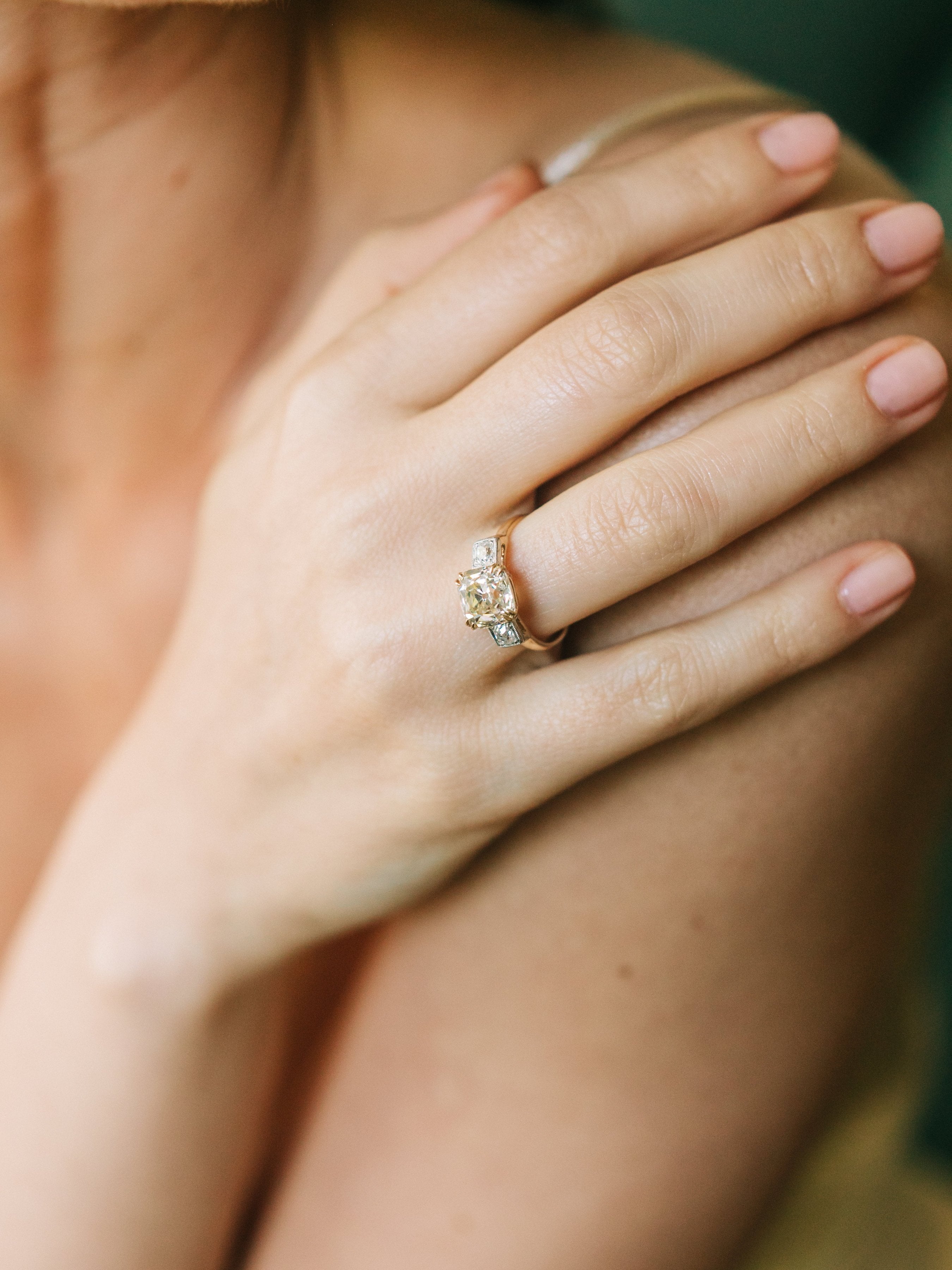 3.19ct old mine cut diamond