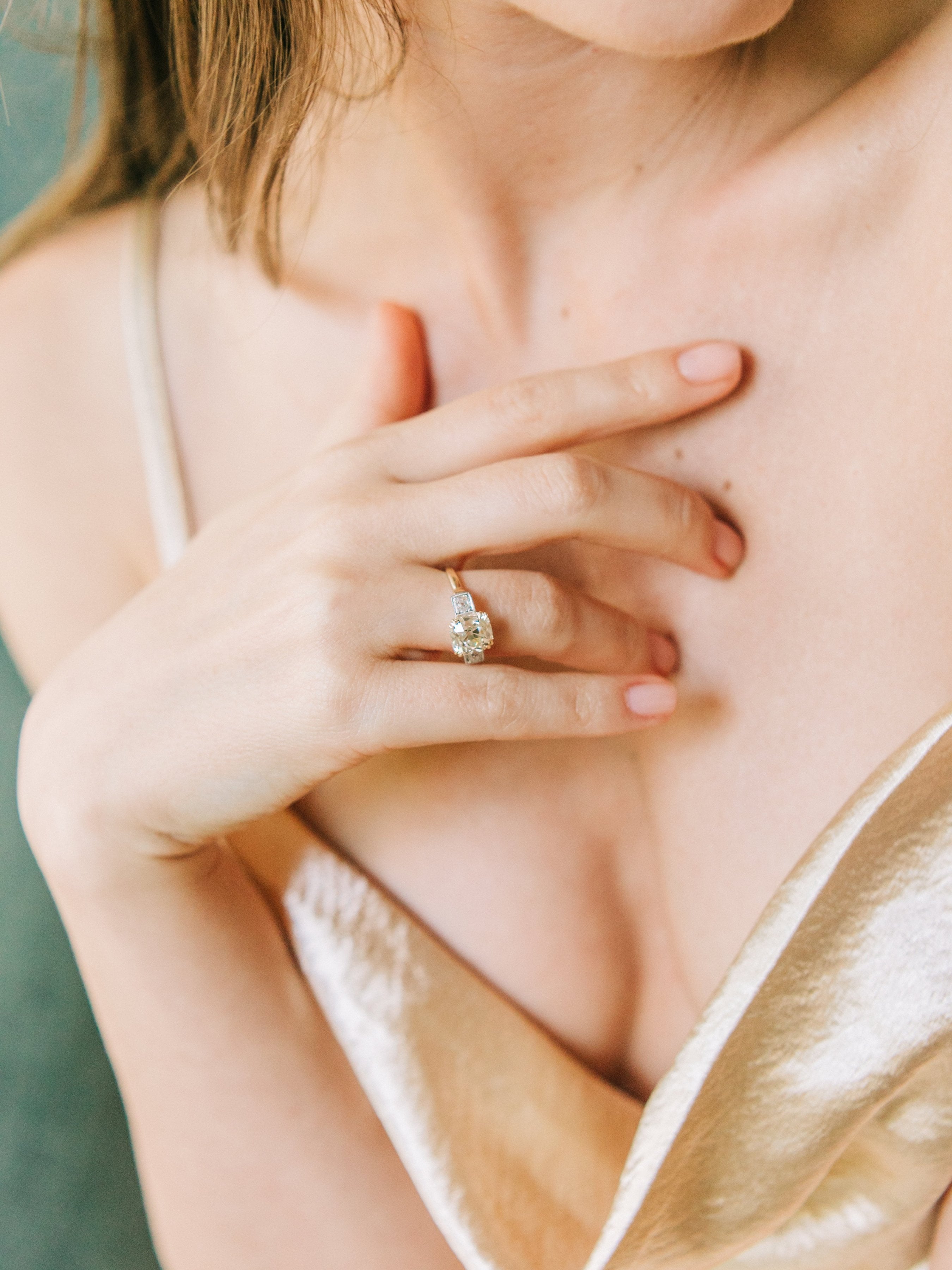 3.19ct old mine cut diamond