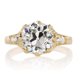 3.21  carat Old European Cut Diamond Engagement Ring