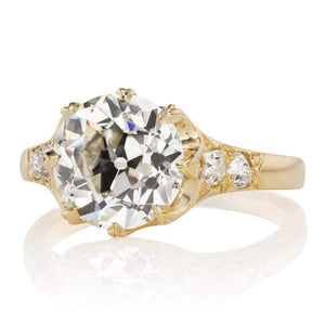 3.21  carat Old European Cut Diamond Engagement Ring