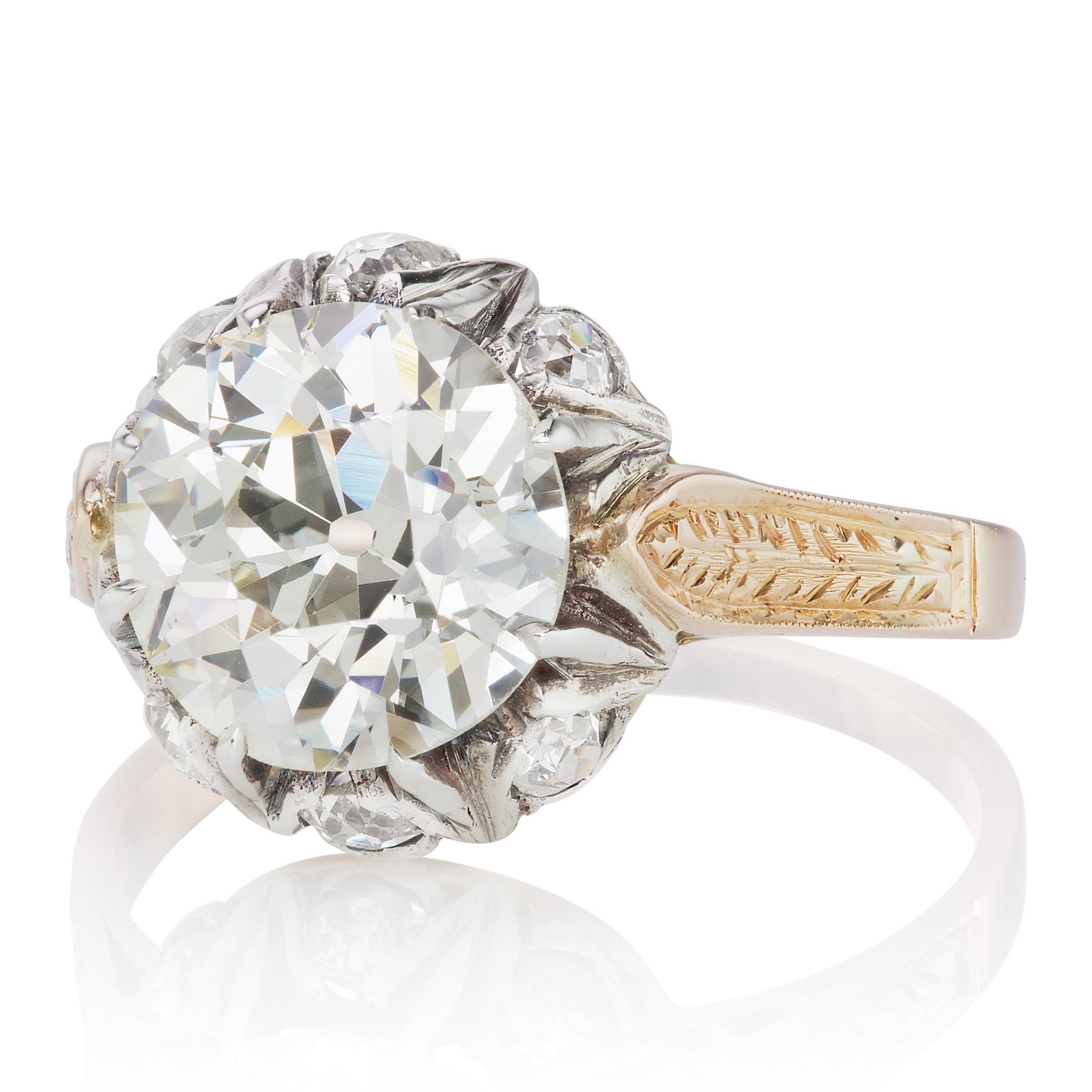 3.74ct old European cut diamond