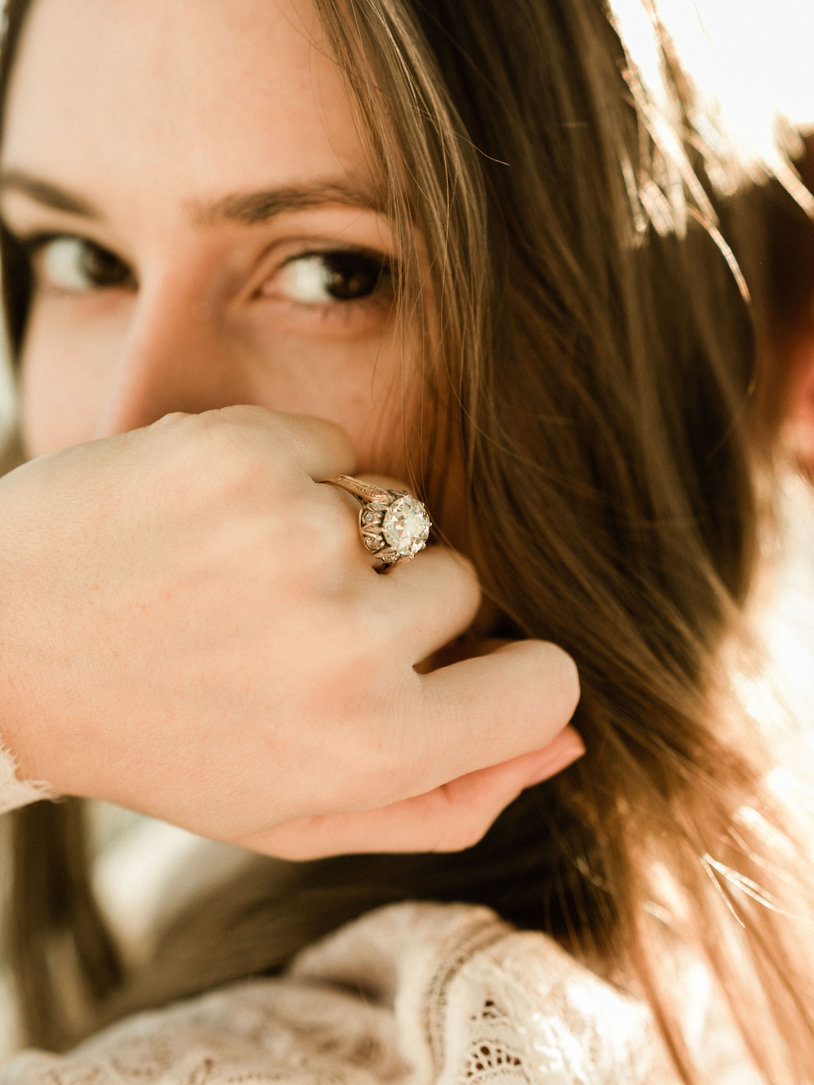 3.24ct old European cut diamond