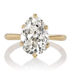 3.26 ct Antique Pear Cut Diamond Ring