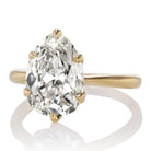 3.26 ct Antique Pear Cut Diamond Ring