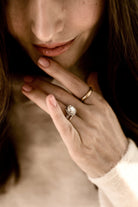 3.27ct old European cut diamond Octagon Diamond Engagement Ring