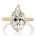 3.32 ct Pear Cut Diamond 18kt Yellow Gold Setting