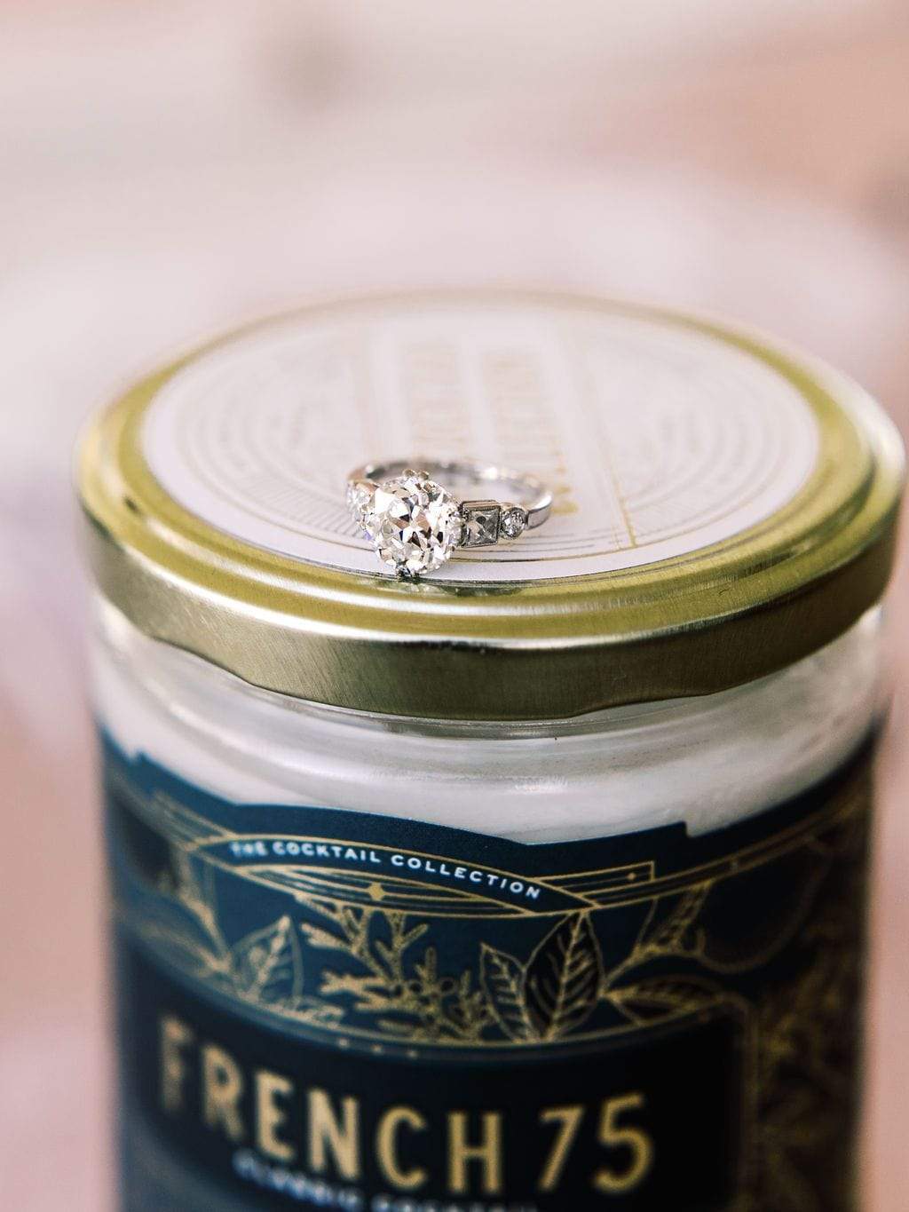 j-k-l color, si-i clarity diamond in platinum setting