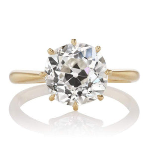 Stunning 3.39 ct Diamond Ring - 18 karat Yellow Gold Setting
