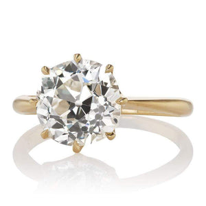 Stunning 3.39 ct Diamond Ring - 18 karat Yellow Gold Setting