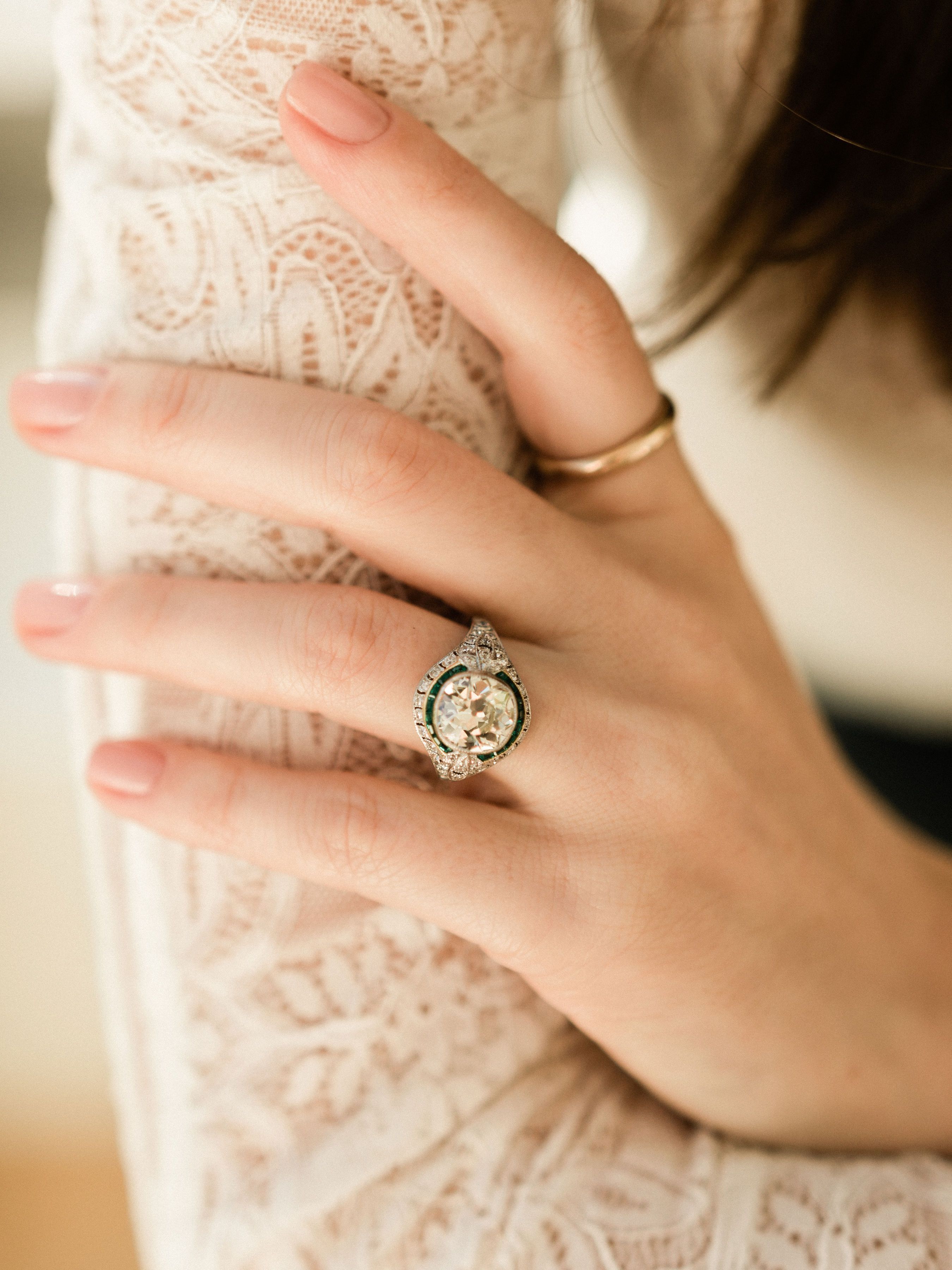 3.43ct old mine cut diamond