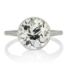 Vintage 3.47 ct Old European Cut Bezel Set Solitaire Engagement Ring