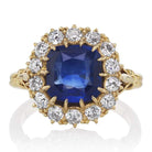 3.50ct Cushion Cut Sapphire Ring