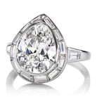3.50 Carat Pear Shaped Engagement Ring in Platinum