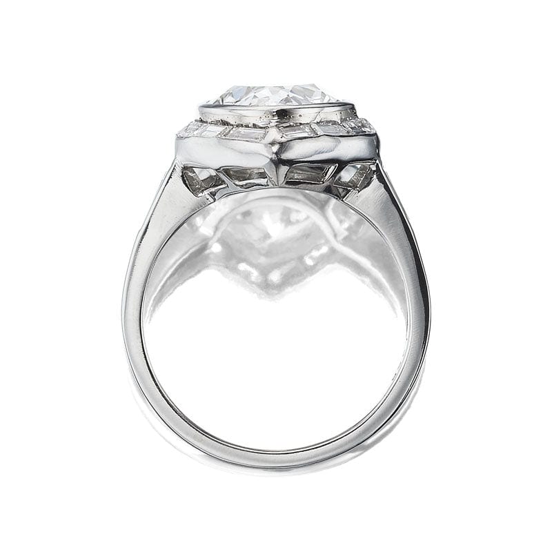 3.50 Carat Pear Shaped Engagement Ring in Platinum