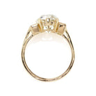 3.5 Carat Old Mine Cut Vintage Engagement Ring with Baguettes