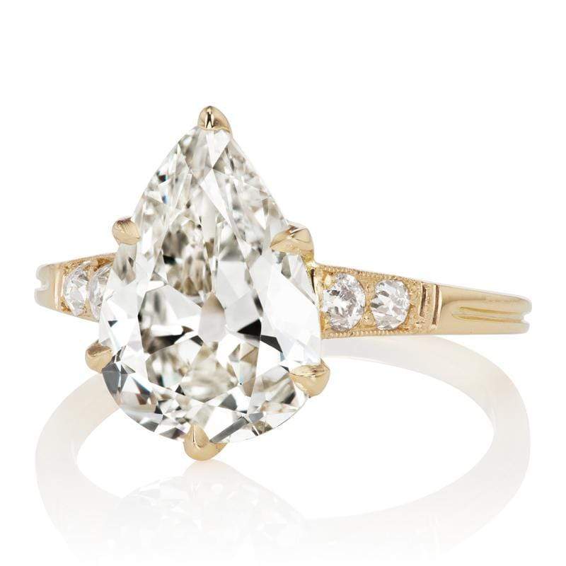 3.53ct Pear cut diamond Rings