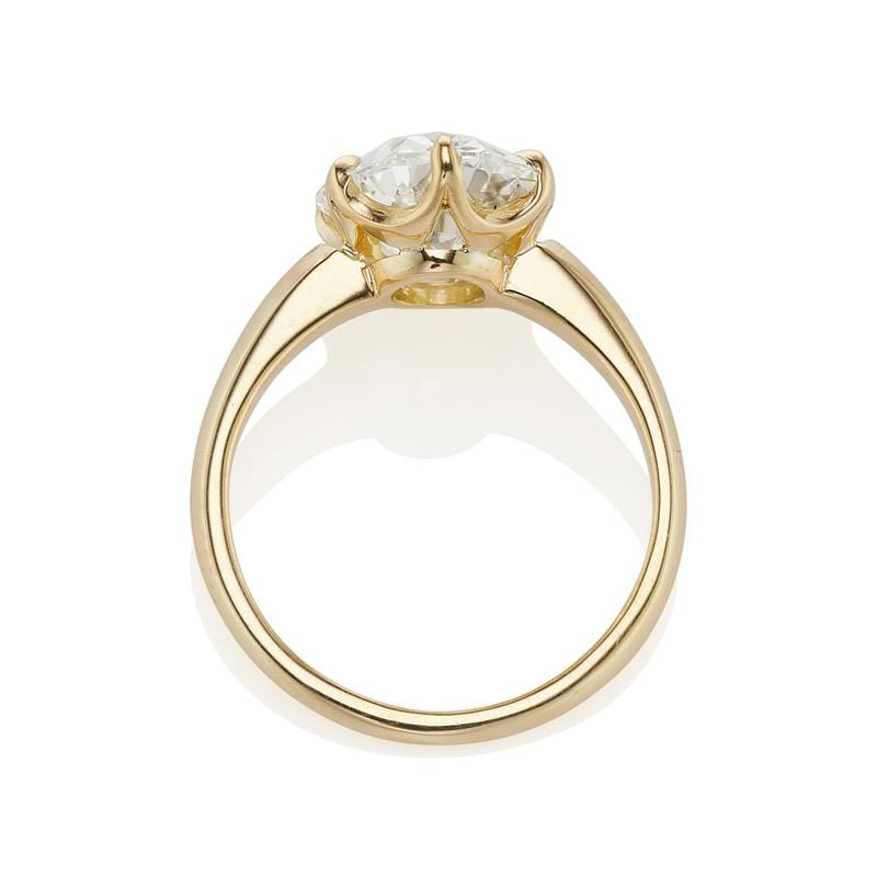 3.5 Carat Kite Cut Diamond Solitaire Engagement Ring