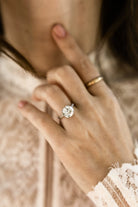 3.60ct old European cut diamond Vintage Diamond Engagement Ring With Milgrain