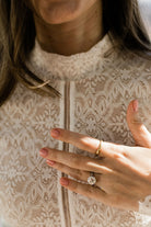 3.60ct old European cut diamond Vintage Diamond Engagement Ring With Milgrain