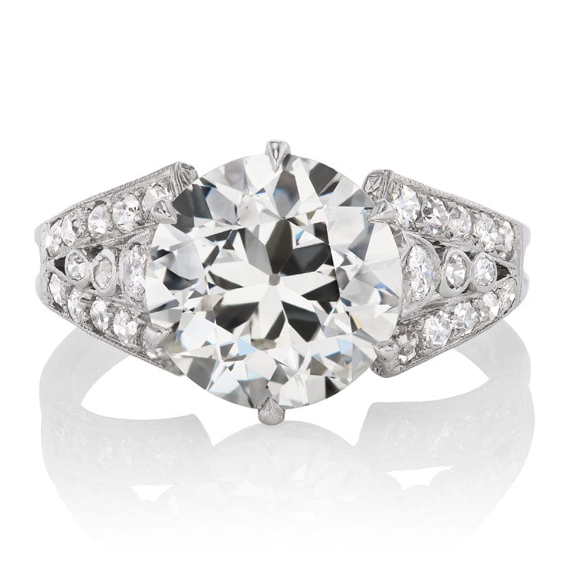 3.60 ct Transitional Cut Diamond in Platinum Setting 