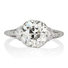 3.65ct Old European Cut Diamond Edwardian Engagement Ring 