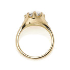 Fiery 3.68 Carat Old European Cut Diamond in an 8-prong 18 Karat Yellow Gold Setting