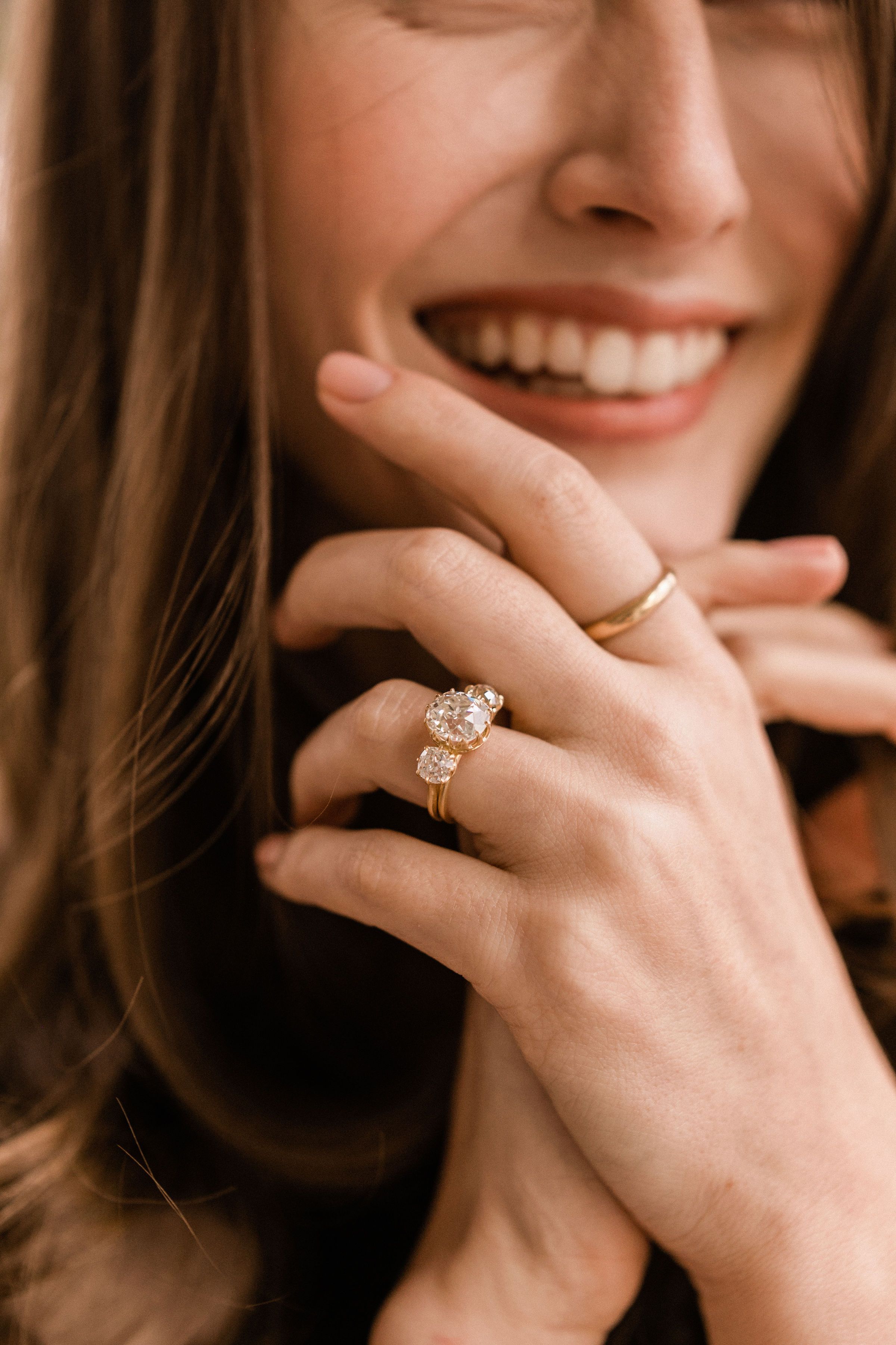 3.81ct old mine cut diamond