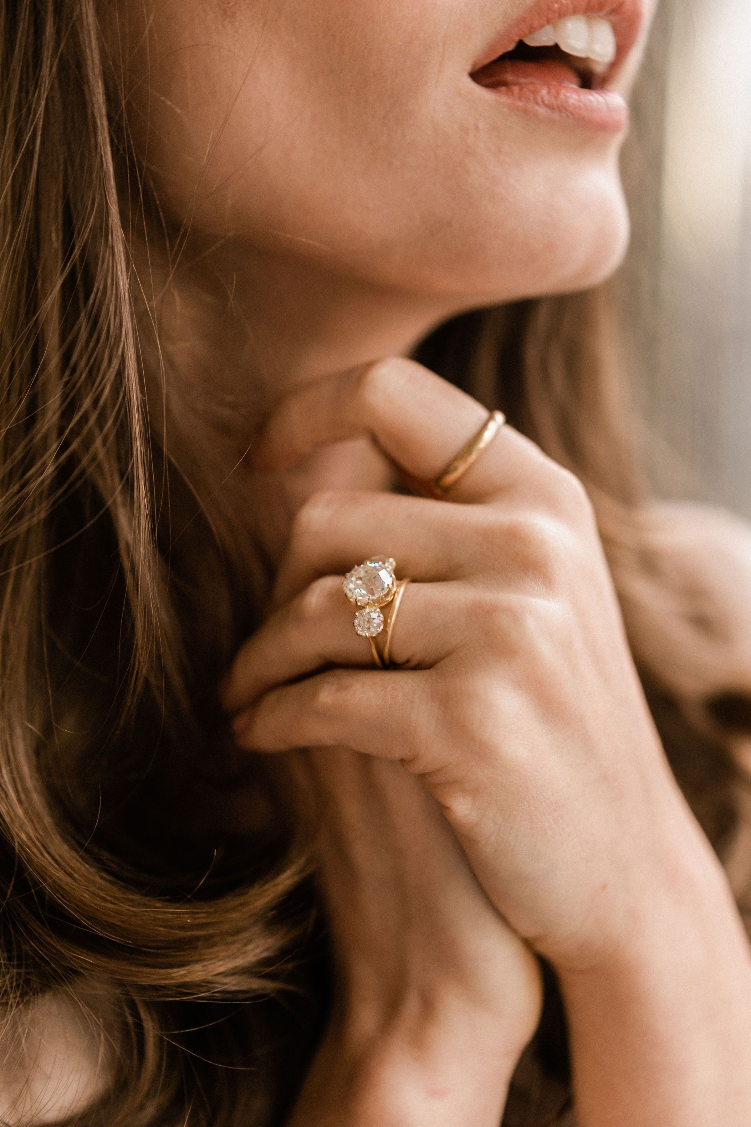 3.81ct old mine cut diamond