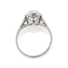 Bezel Set 3.83 ct Old European Cut Engagement Ring with Side Stones