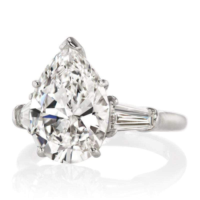 3.87ct Pear cut diamond Ring