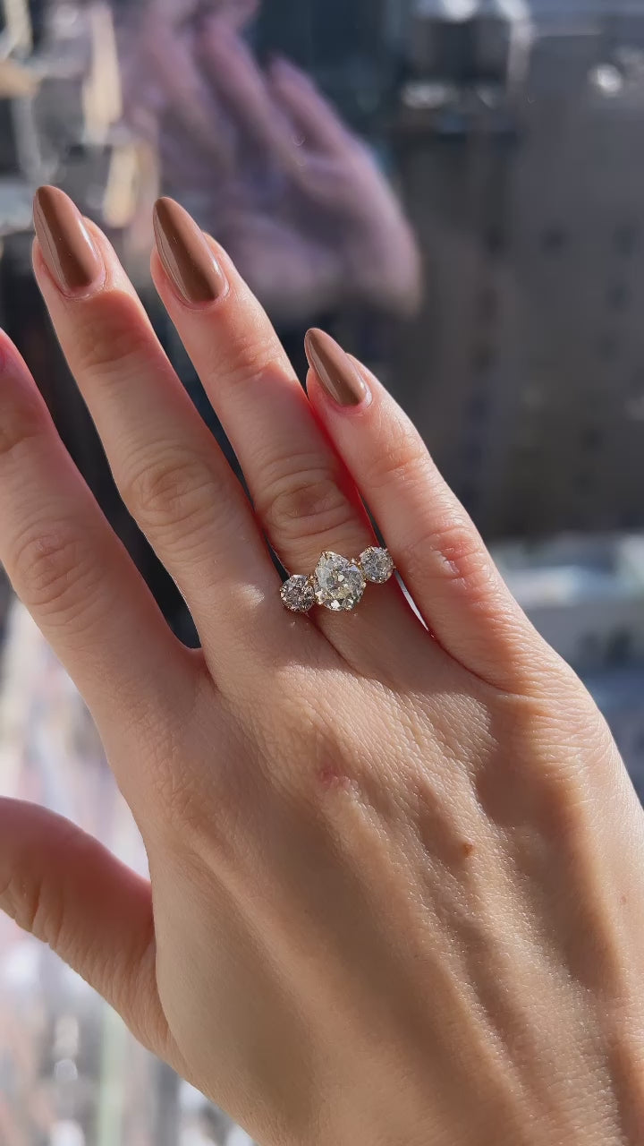 j-k-l color, vs clarity diamond in yellow gold setting