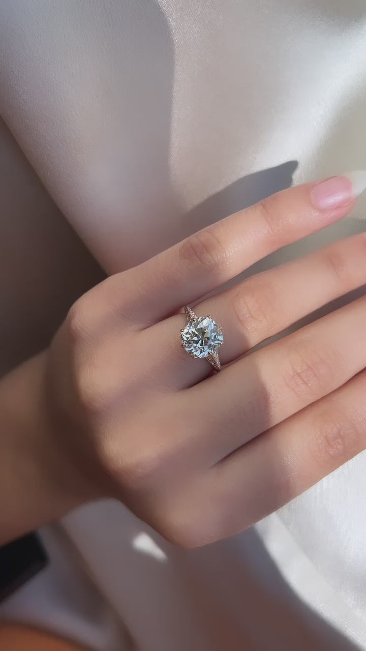 j-k-l color, si-i clarity diamond in yellow gold setting