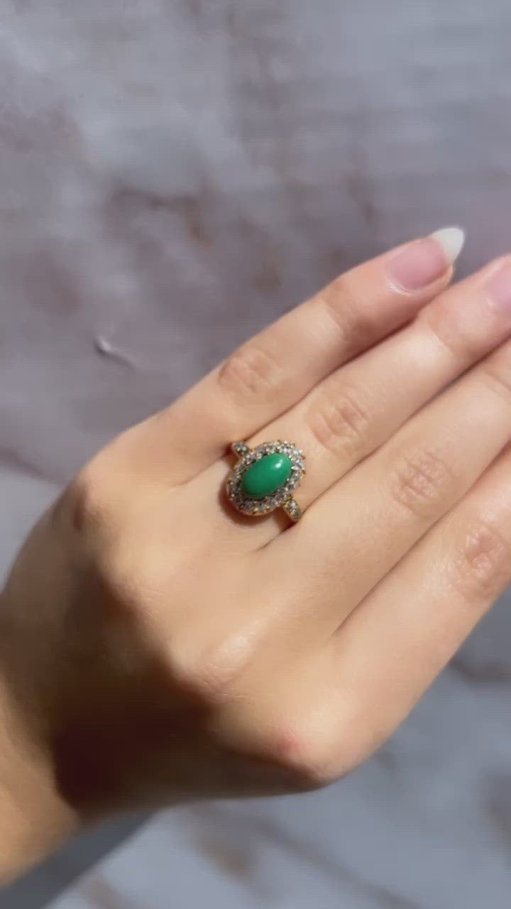 diamond in yellow gold setting